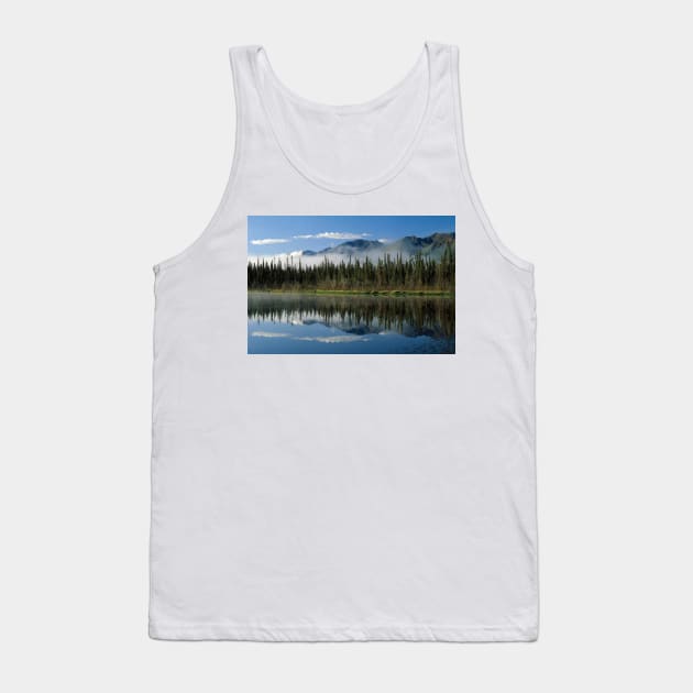 Boreal Forest Along Lake Edge Nutzotin Mountains Tank Top by AinisticGina